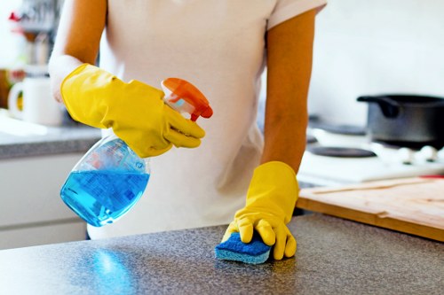 Office cleaning team maintaining a Westminster business space
