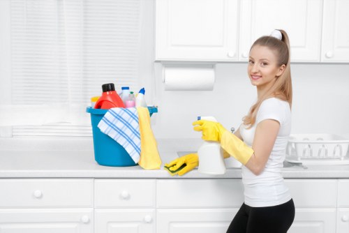 Builders cleaning in Westminster focusing on windows, skirting boards, and fresh surfaces